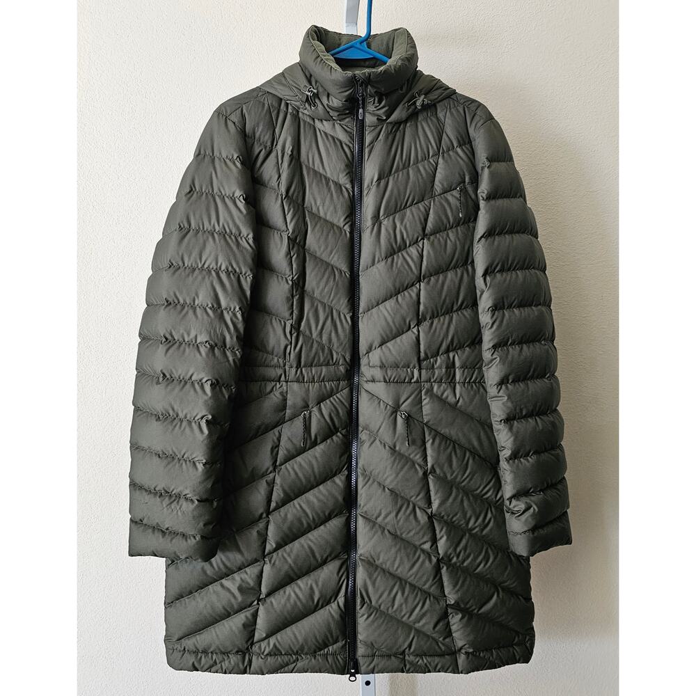 DULUTH  Pertex Quantum Cold Reliable Down Quilted Puffer Hood Zipper Coat Sz S